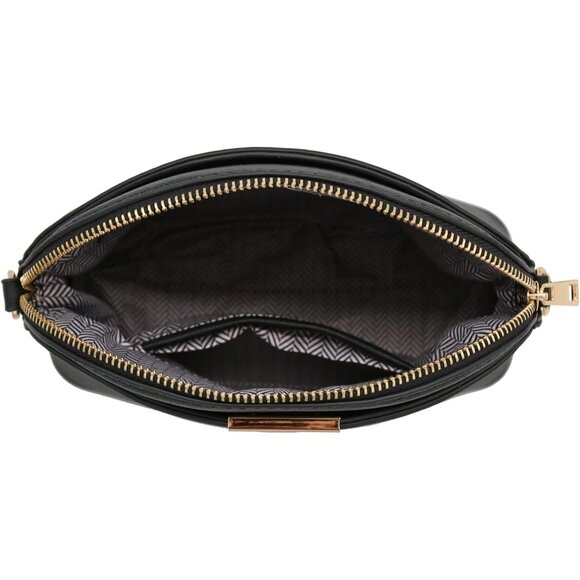 Compact Saffiano Small Dome Crossbody Bag with Gold Hardware - Ideal for Outings - Picture 8 of 8